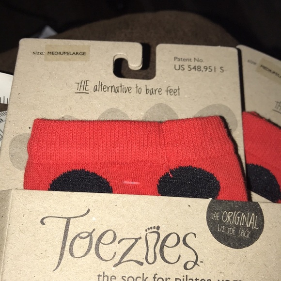 Ladybug print Toezies Open toe Yoga socks - Picture 6 of 6